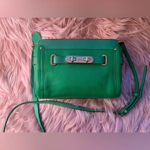 Authentic COACH swagger mini crossbody two way bag in green